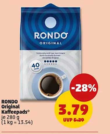 RONDO Original Kaffeepads* 40 Stück