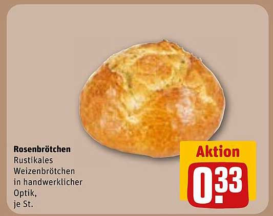 Rosenbrötchen - Rustikales Weizenbrötchen in handwerklicher Optik, je St.