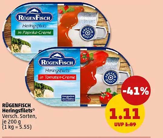 RügenFisch Heringsfilets in Paprika- und Tomaten-Creme, je 200 g