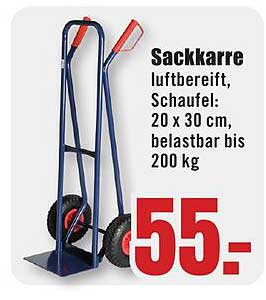 Sackkarre luftbereift, Schaufel: 20 x 30 cm, belastbar bis 200 kg
