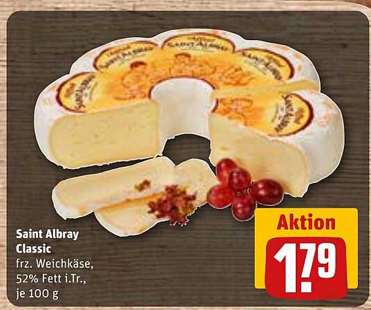 Saint Albray Classic frz. Weichkäse, 52% Fett i.Tr., je 100 g