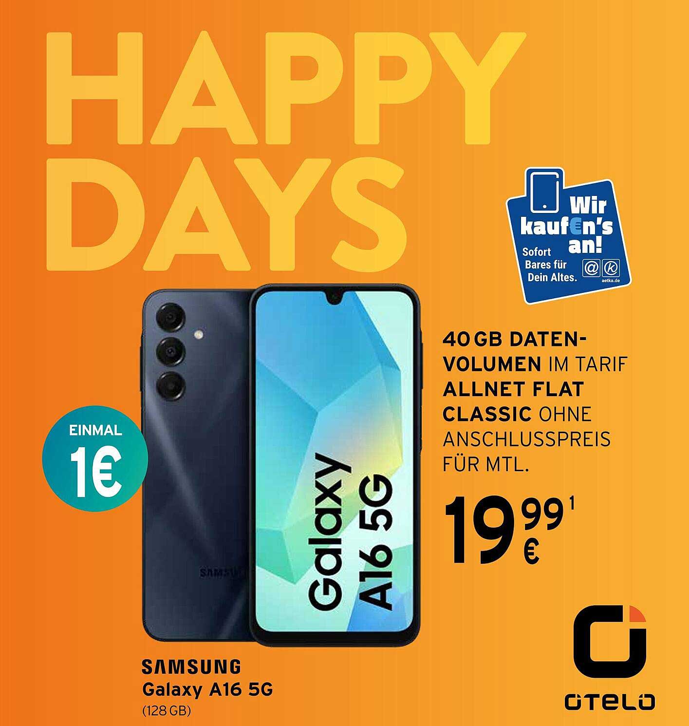Samsung Galaxy A16 5G (128 GB) im Tarif Allnet Flat Classic