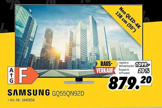 Samsung GQ55QN92D Neo QLED 4K Fernseher - 138 cm (55")