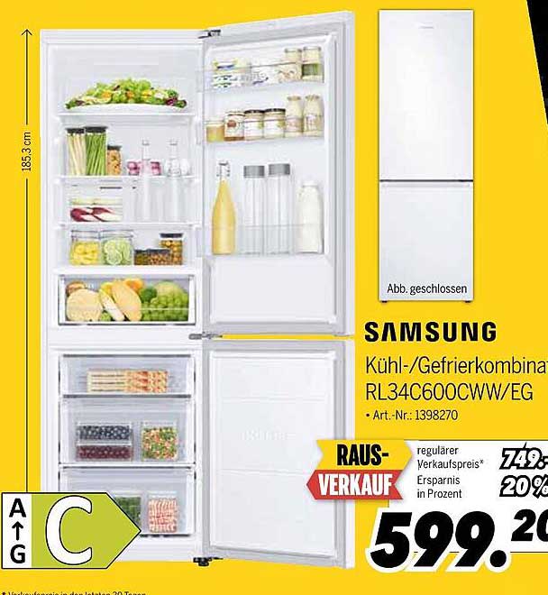 Samsung Kühl-/Gefrierkombination RL34C600CWW/EG