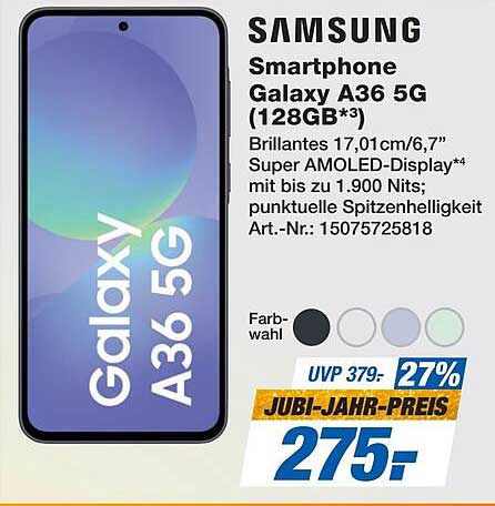 Samsung Smartphone Galaxy A36 5G (128GB)