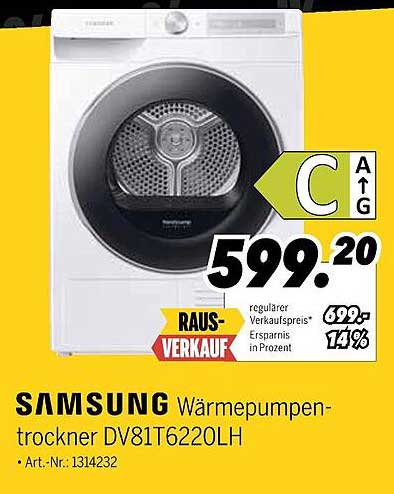SAMSUNG Wärmepumpentrockner DV81T6220LH