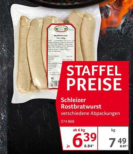 Schleizer Rostbratwurst - verschiedene Abpackungen