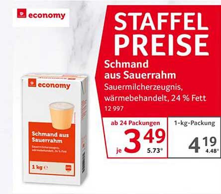 Schmand aus Sauerrahm - Economy