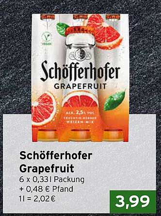 Schöfferhofer Grapefruit 6 x 0,33l