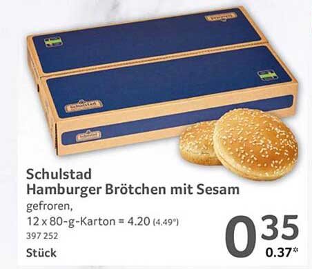 Schulstad Hamburger Brötchen mit Sesam