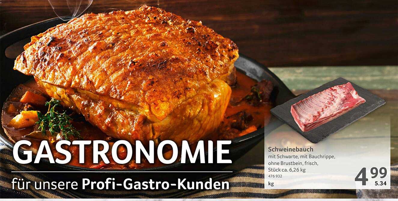 Schweinebauch mit Schwarte und Bauchrippe, frisch