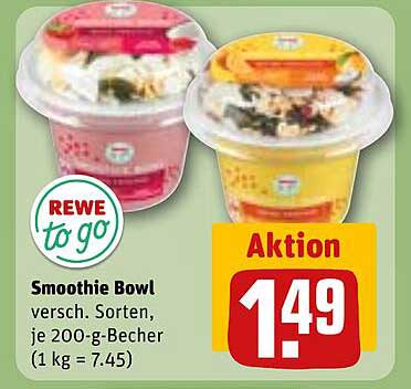 Smoothie Bowl verschiedene Sorten 200-g-Becher