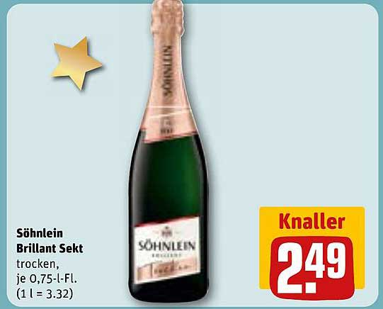 Söhnlein Brillant Sekt trocken, je 0,75-l-Fl.