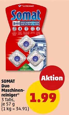Somat Duo Maschinenreiniger 3 Tabs, je 57 g