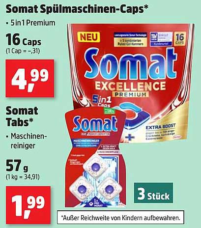 Somat Spülmaschinen-Caps 16 Stück