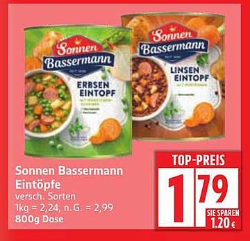 Sonnen Bassermann Eintöpfe - Erbsen und Linsen