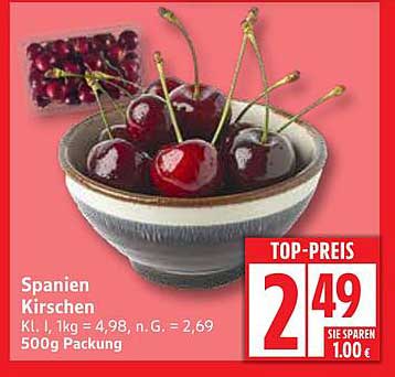 Spanien Kirschen 500g Packung - Jetzt zum Top-Preis!