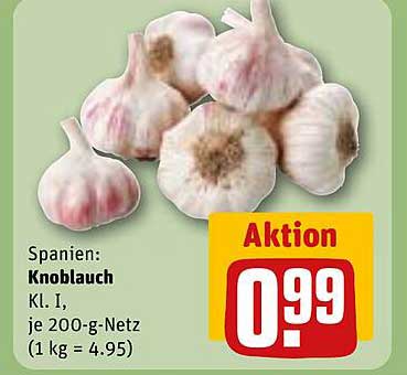 Spanischer Knoblauch - Klasse I, je 200-g-Netz