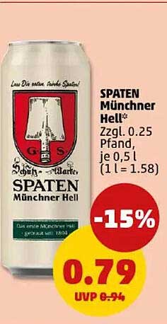 SPATEN Münchner Hell - Erfrischender Genuss zum kleinen Preis