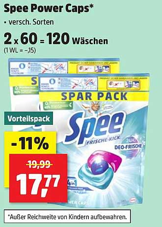 Spee Power Caps – Vorteilspack für strahlend saubere Wäsche