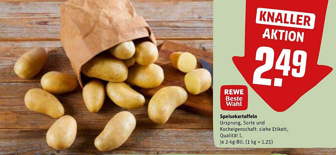 Speisekartoffeln - Aktionspreis nur 2,49 €
