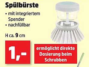 Spülbürste mit integriertem Spender