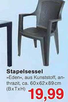 Stapelstuhl »Eden« aus Kunststoff, anthrazit