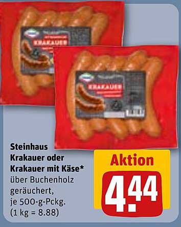 Steinhaus Krakauer oder Krakauer mit Käse*
