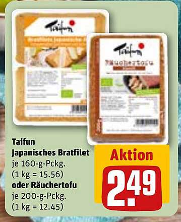 Taifun Japanisches Bratfilet oder Räuchertofu - Hochwertige pflanzliche Proteinquelle