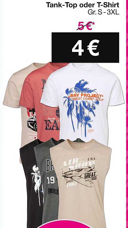 Tank-Top oder T-Shirt Gr. S – 3XL