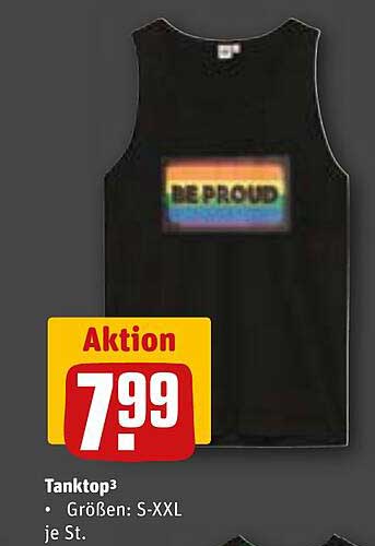 Tanktop mit dem Motto 'BE PROUD' – Aktion