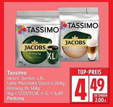 Tassimo Kaffeekapseln - Latte Macchiato Classico & Krönung XL