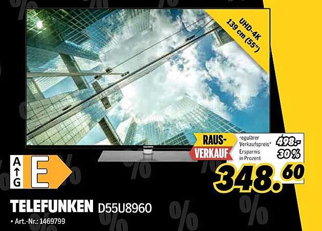 TELEFUNKEN D55U8960 – UHD 4K Fernseher mit 139 cm (55")