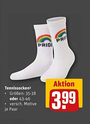 Tennissocken mit Pride-Motiv