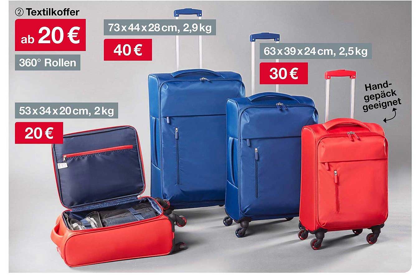 Textilkoffer ab 20 €