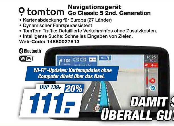 tomtom Navigationsgerät Go Classic 5 2nd Generation