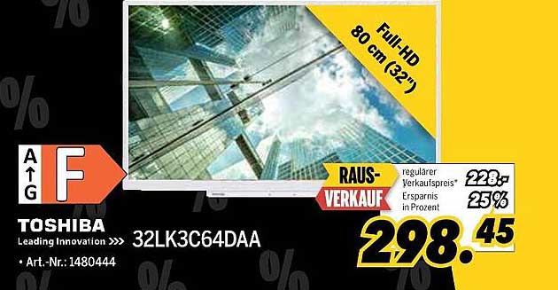 TOSHIBA 32LK3C64DAA – 80 cm (32") Full-HD TV