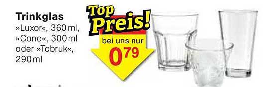 Trinkglas »Luxor«, 360 ml, »Cono«, 300 ml oder »Tobruk«, 290 ml