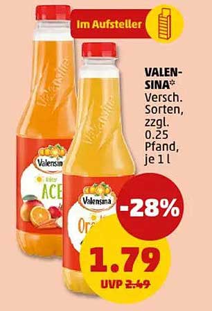 VALENSINA Fruchtsäfte - verschiedene Sorten im Angebot