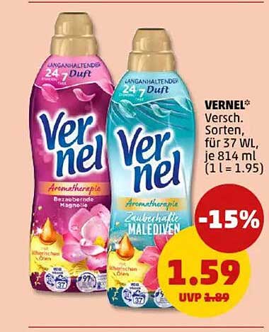 Vernel Aromatherapie Weichspüler - 814 ml