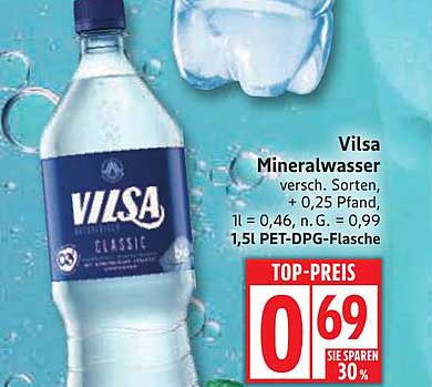 Vilsa Mineralwasser 1,5l PET-DPG-Flasche