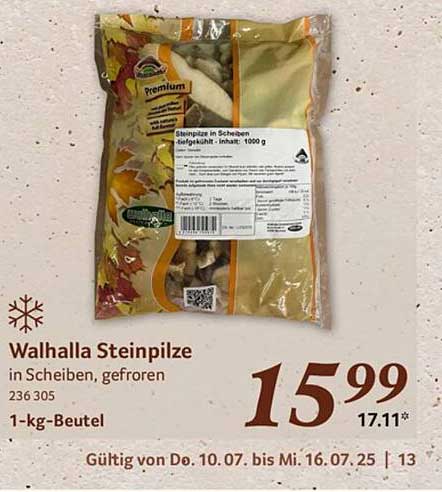 Walhalla Steinpilze in Scheiben, gefroren - 1-kg-Beutel