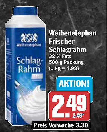 Weihenstephan Frischer Schlagrahm 32 % Fett 500 g