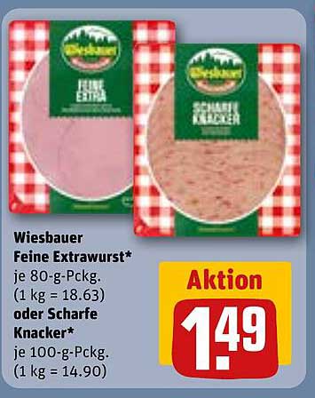 Wiesbauer Feine Extrawurst oder Scharfe Knacker - Aktion!