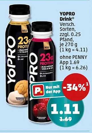 YOPRO Drink – 23g Protein für mehr Energie