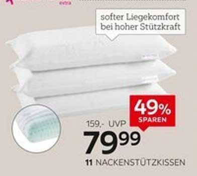 11 Nackenstützkissen - Softer Liegekomfort bei hoher Stützkraft