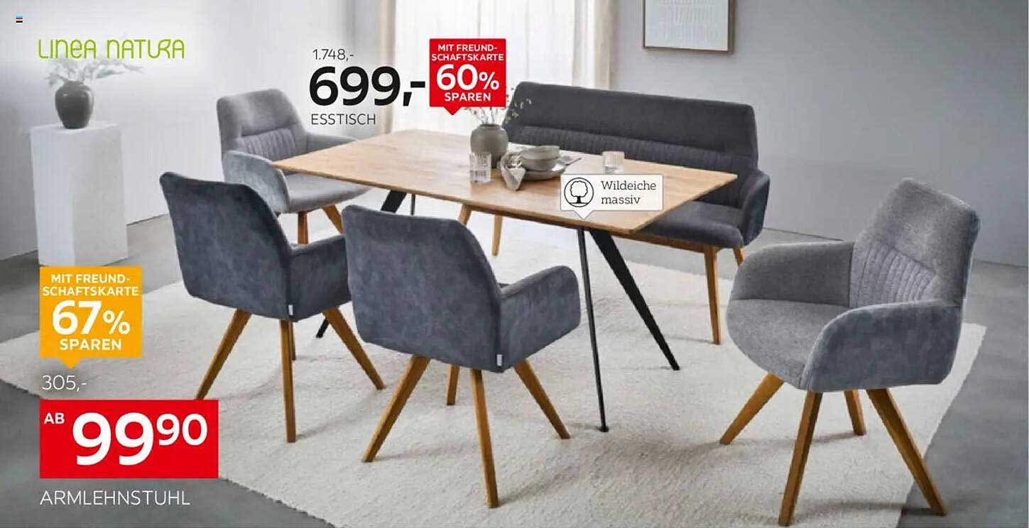 1.748,- Esstisch mit 60% Ersparnis