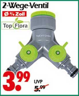 2-Wege-Ventil Ø ¾ Zoll von Top Flora
