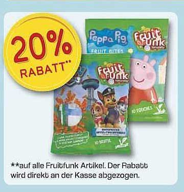 20% Rabatt auf alle Fruitfunk Artikel