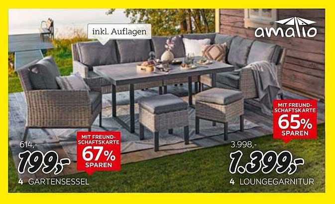 4 Gartensessel für nur 199,- statt 614,-